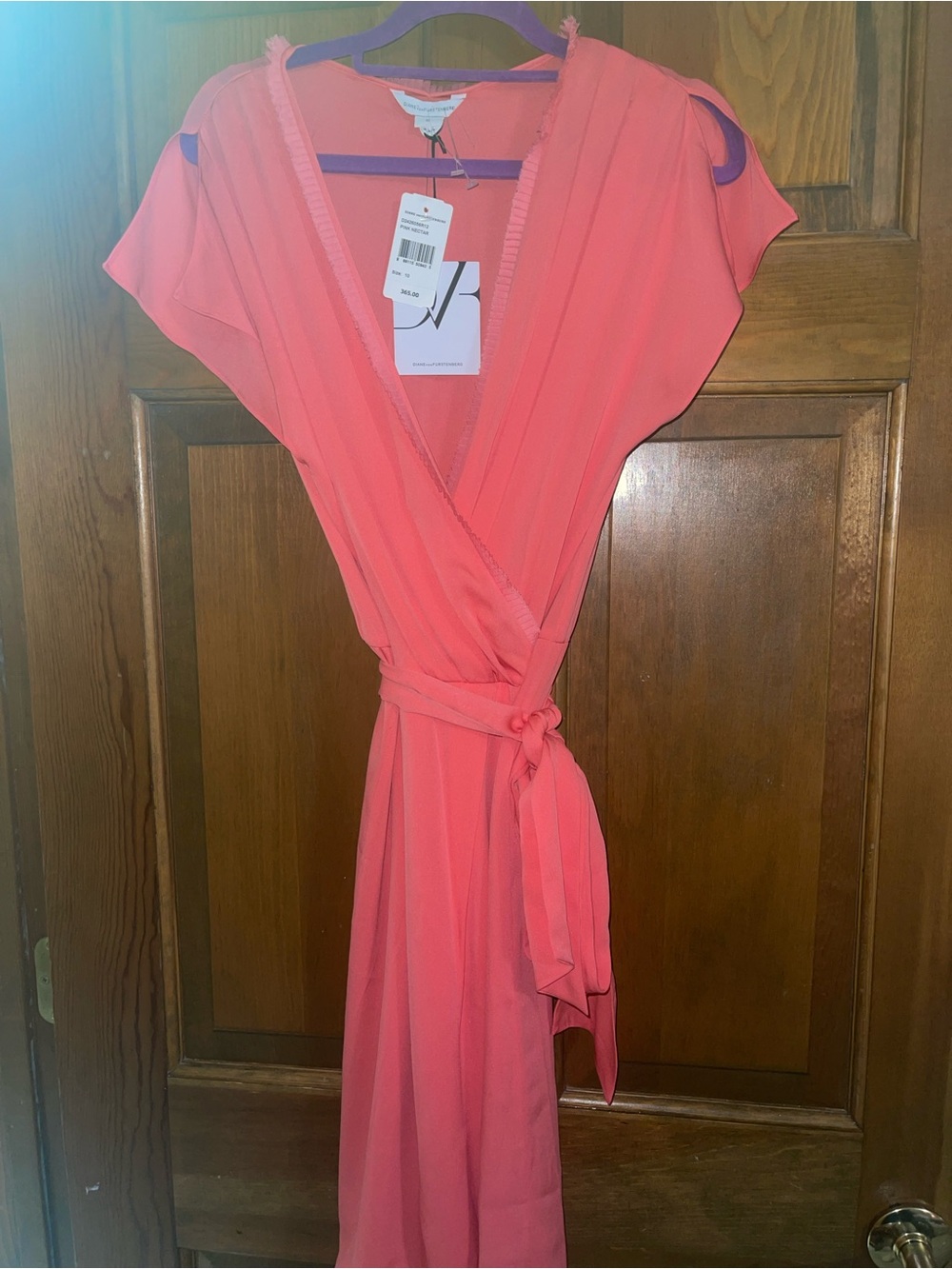 Diane Von Furstenberg Pink Nectar V‑Neck Dress